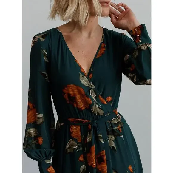 Baltic Born Lydia Deep Topaz Floral Maxi Dress NWT - Picture 3 of 6